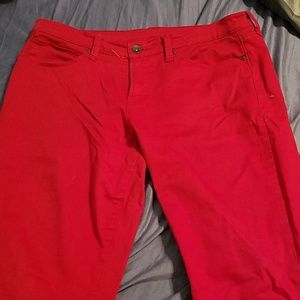 JCP red skinny Jean's.